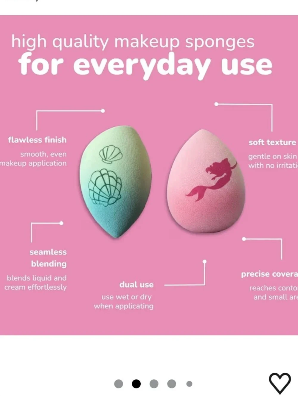 The Crème Shop x Disney Princess Ariel Blending Sponge Duo